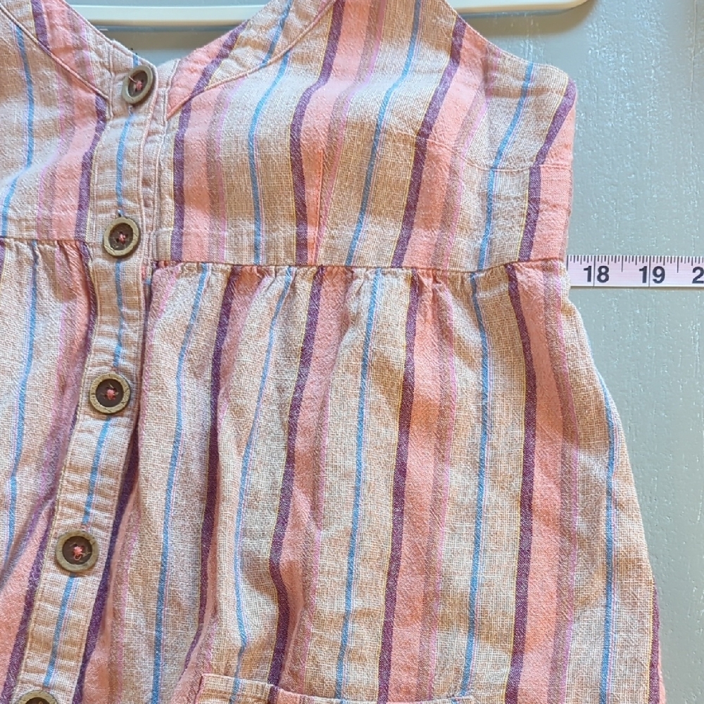 Maeve Anthropologie Babydoll Tank Top size 8 Pink Stripes - Picture 6 of 7